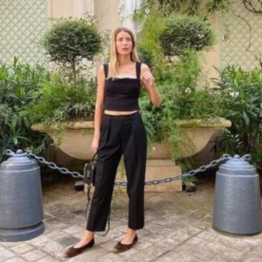 Courtney Grow x Antonio Melani Black Crop Pants | Size, 6